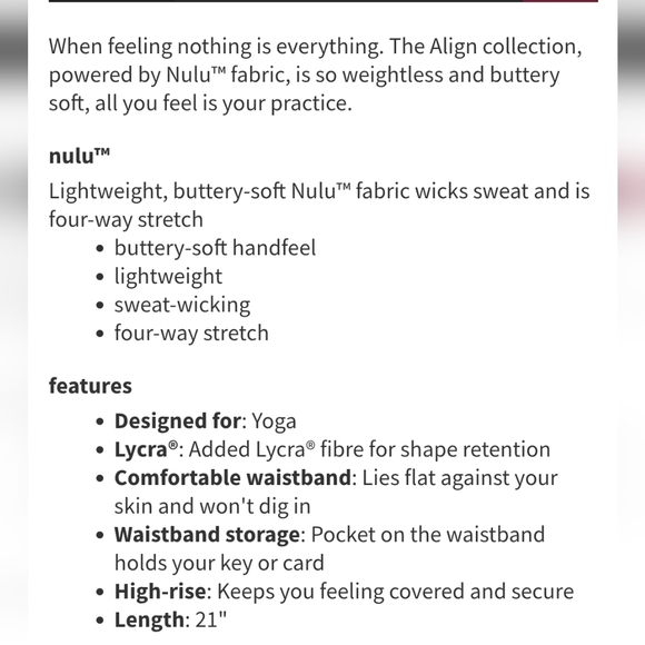 Lululemon Align High-Rise Crop 21" Sz 8 Diamond Dye Grey - Picture 5 of 12